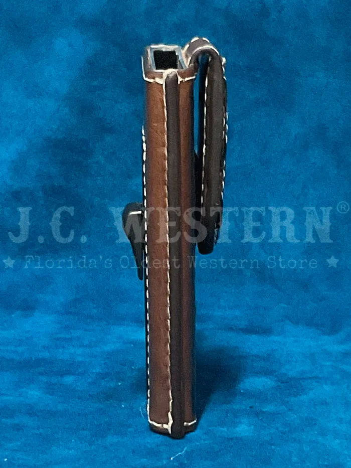 3D D250009802 Mens Smart Wallet Blue Diamond Inlay Brown