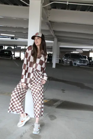 902 BROWN CHECKER MESH PANT (6)