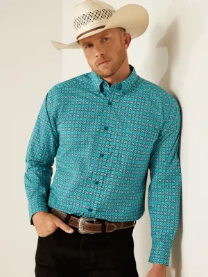 Ariat 10054697 Mens Jordy Classic Fit Shirt Turquoise