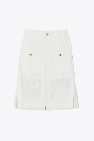 Broderie Anglaise Utility Skirt