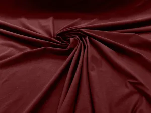 Burgundy 58/60" Wide Cotton Jersey Spandex Knit Blend 95% Cotton 5 percent Spandex/Stretch Fabric/Costume