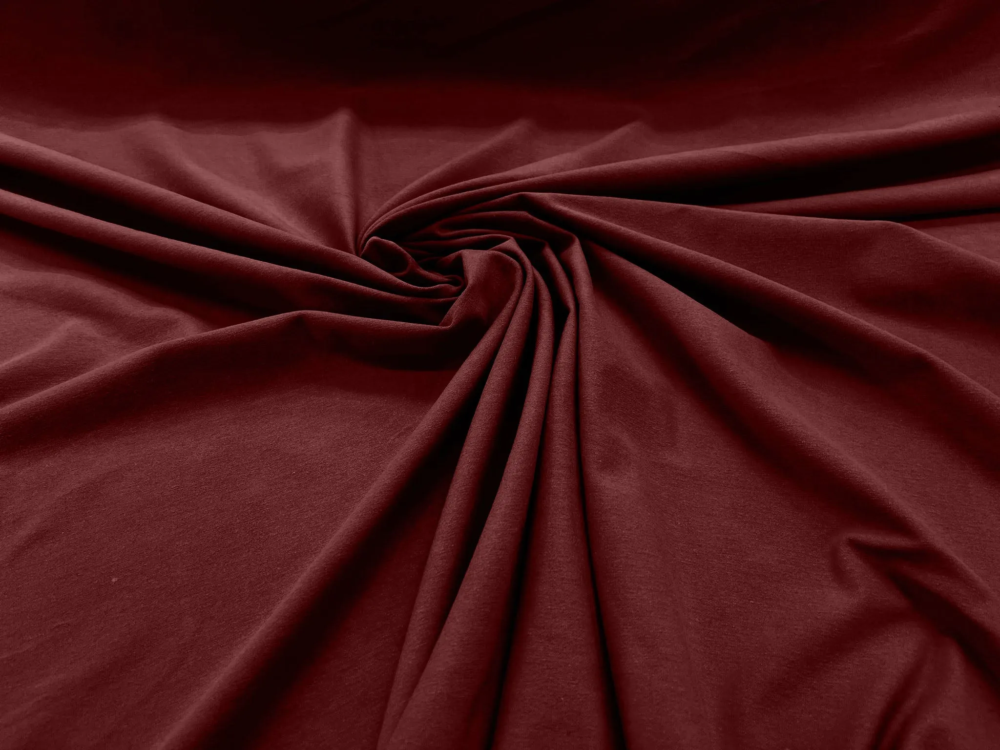 Burgundy 58/60" Wide Cotton Jersey Spandex Knit Blend 95% Cotton 5 percent Spandex/Stretch Fabric/Costume