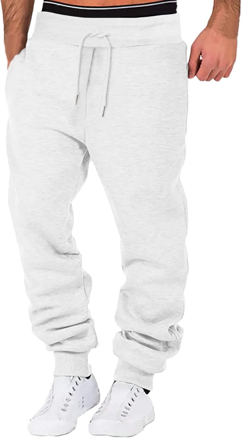 Cargo Pants for Men Relaxed Fit Drawstring Sport Trousers with Pockets Mens Sweatpants Slim Fit Sports Active Joggers