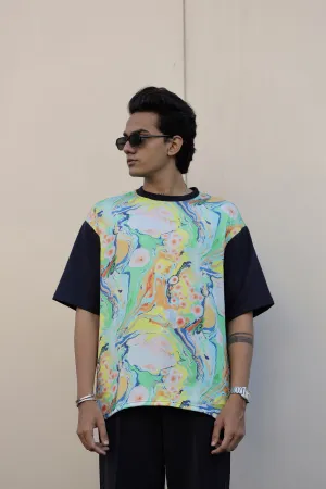 Celestial Canopy (Oversize Tencel Satin T-Shirt)  AddysForMen