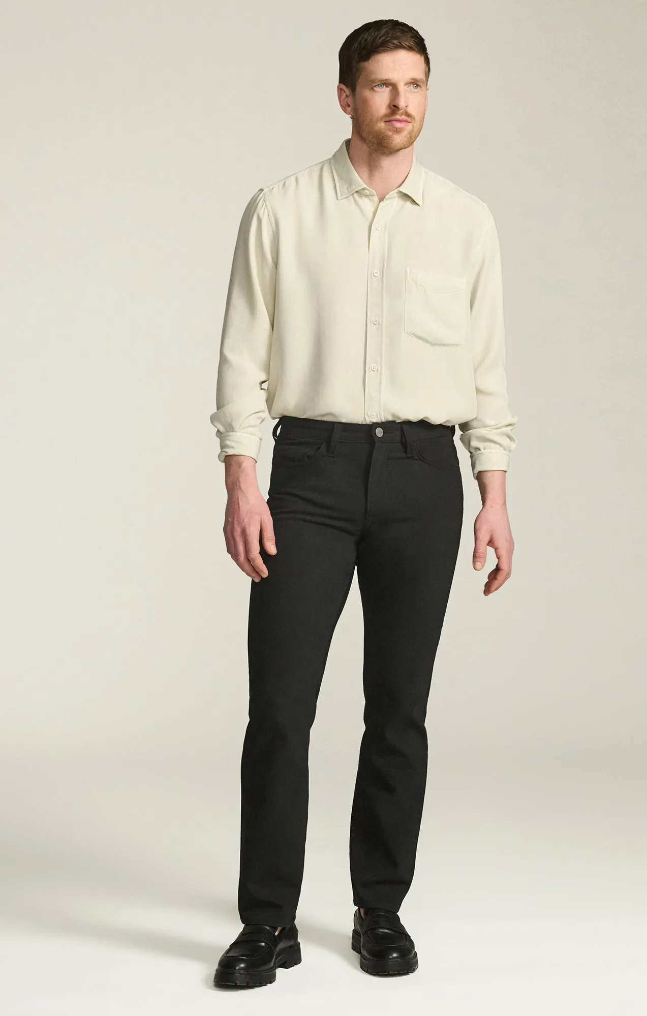 Charisma Relaxed Straight Pants in Black Commuter