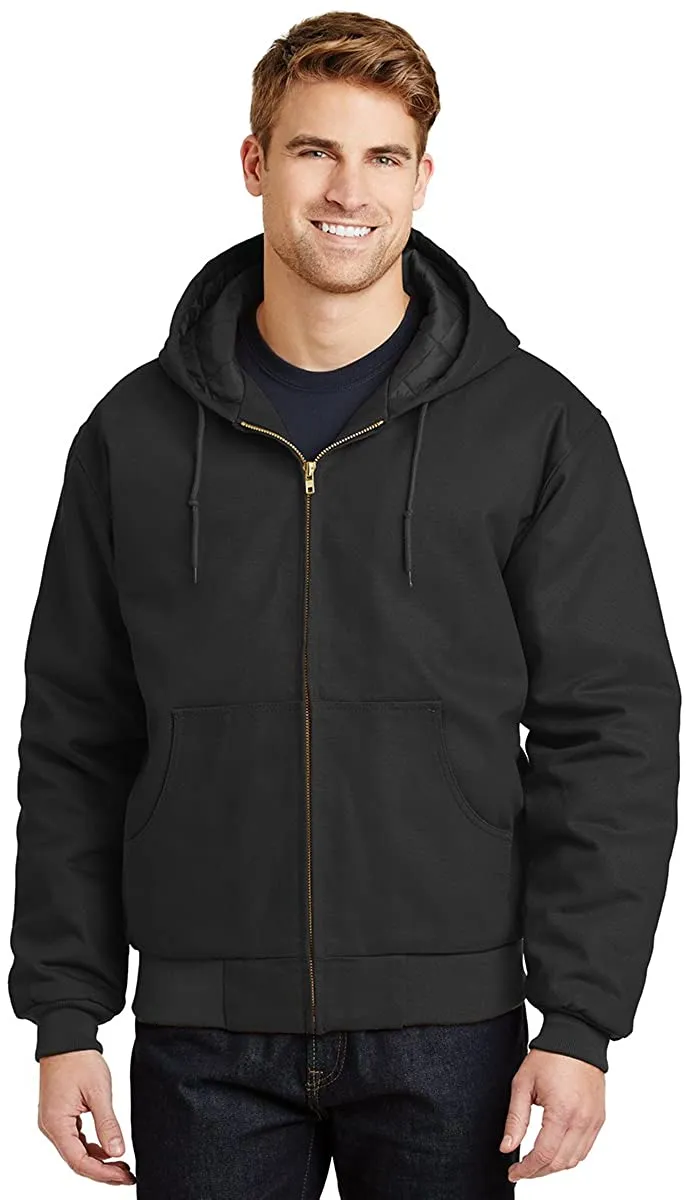 Cotton Duck Cloth Warm Work Jacket with Hoodie