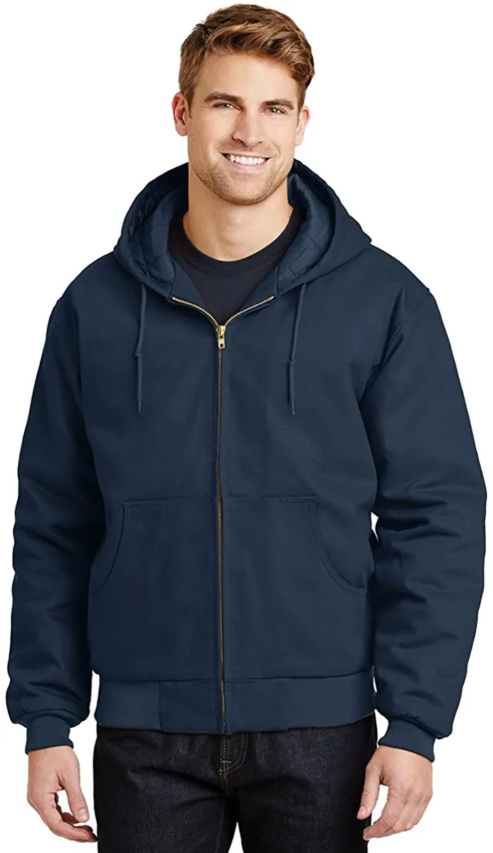 Cotton Duck Cloth Warm Work Jacket with Hoodie