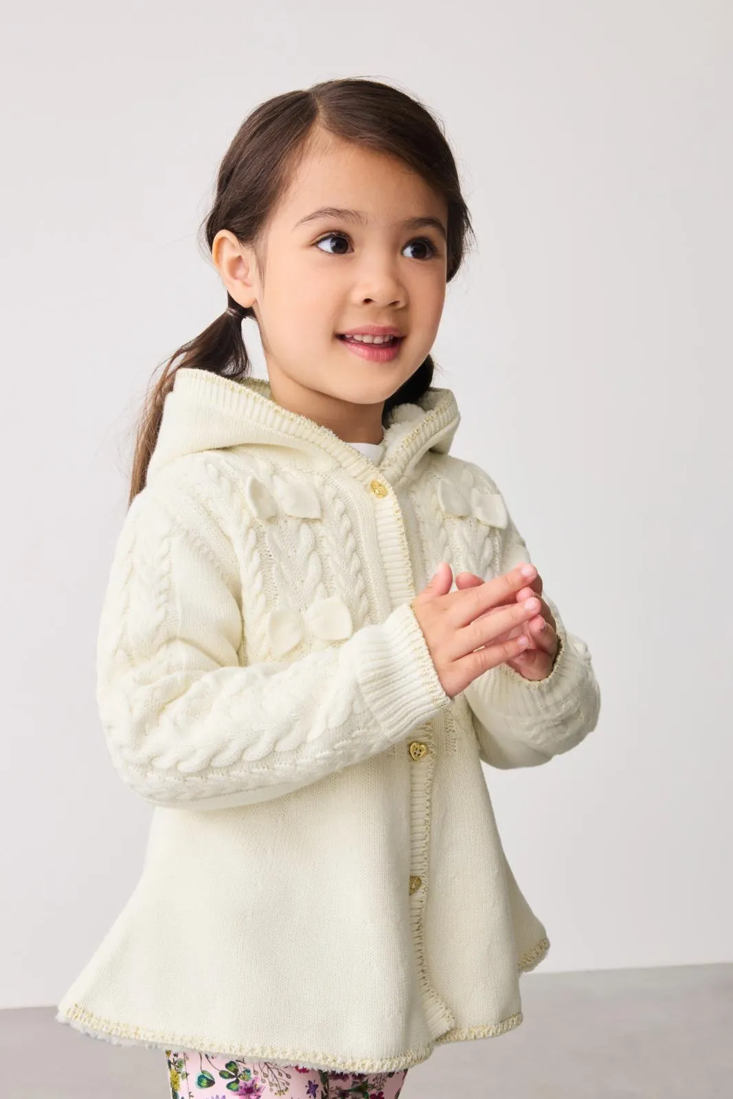 Cream Knitted Coatigan Cream