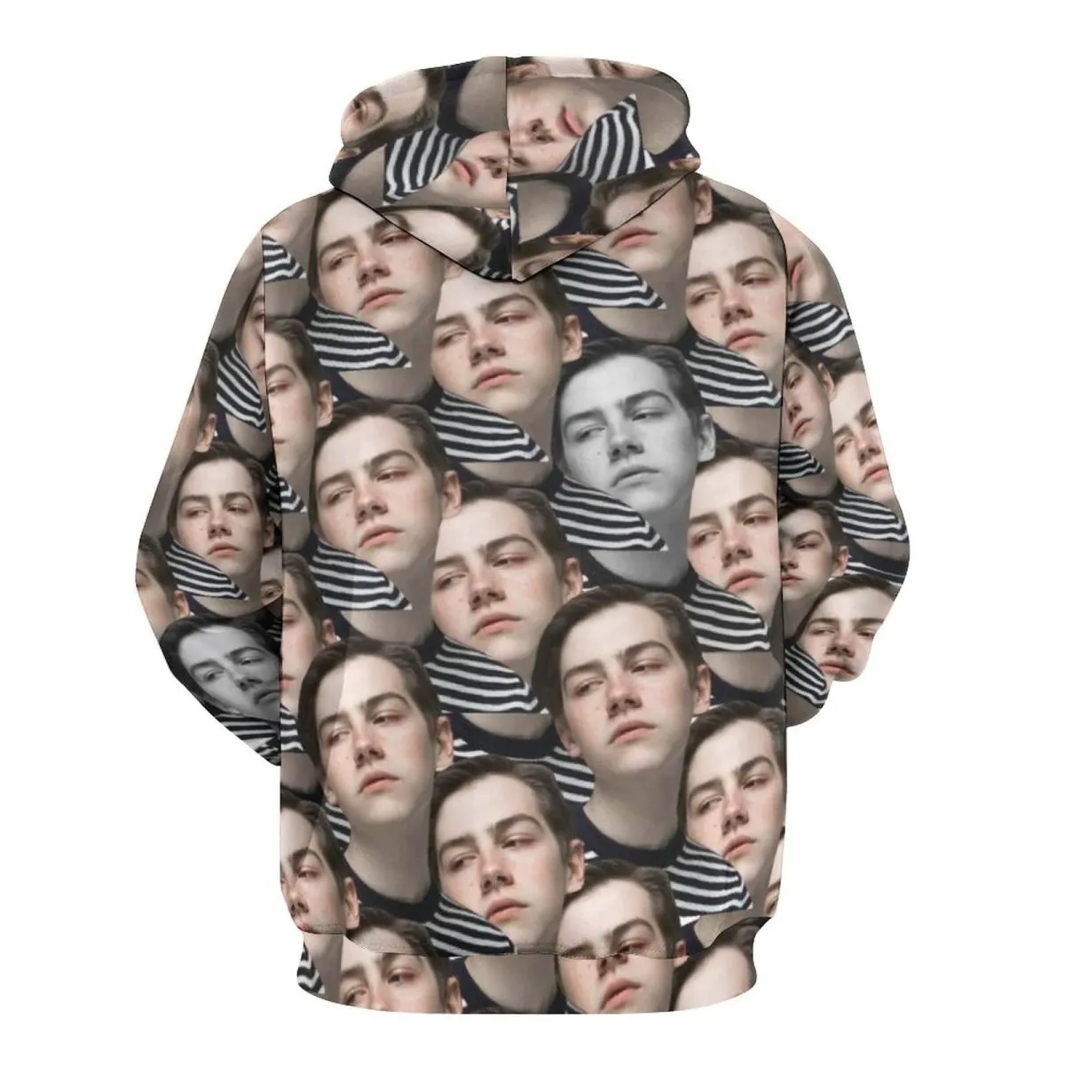 Custom Face Hoodie Jump Color Gray Unisex Large Size Design Your Own Hoodie Personalized Big Seamless Face Loose Hoodie Top Outfits