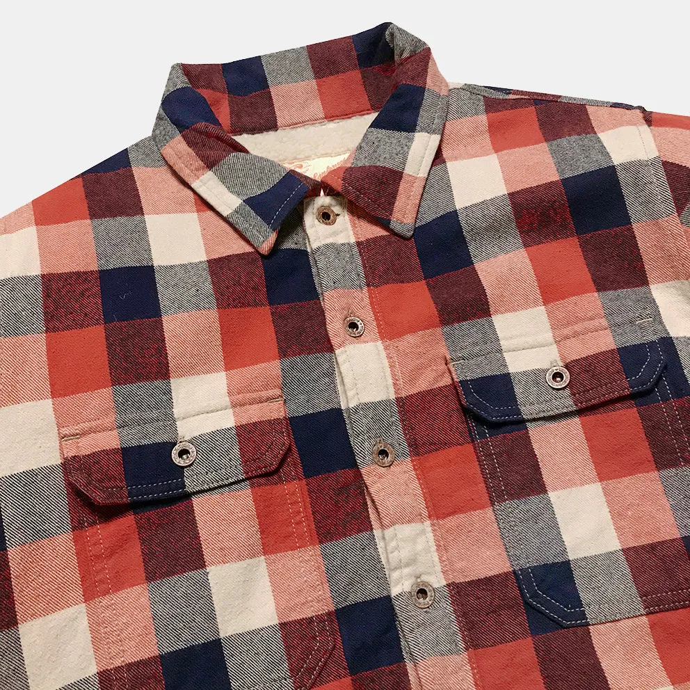 DDL 312-BRYSON REGULAR FIT SHERPA LINED CHECK SHIRT
