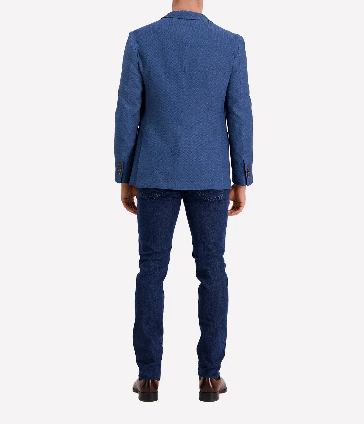Deconstructed Blazer in Worn Blue