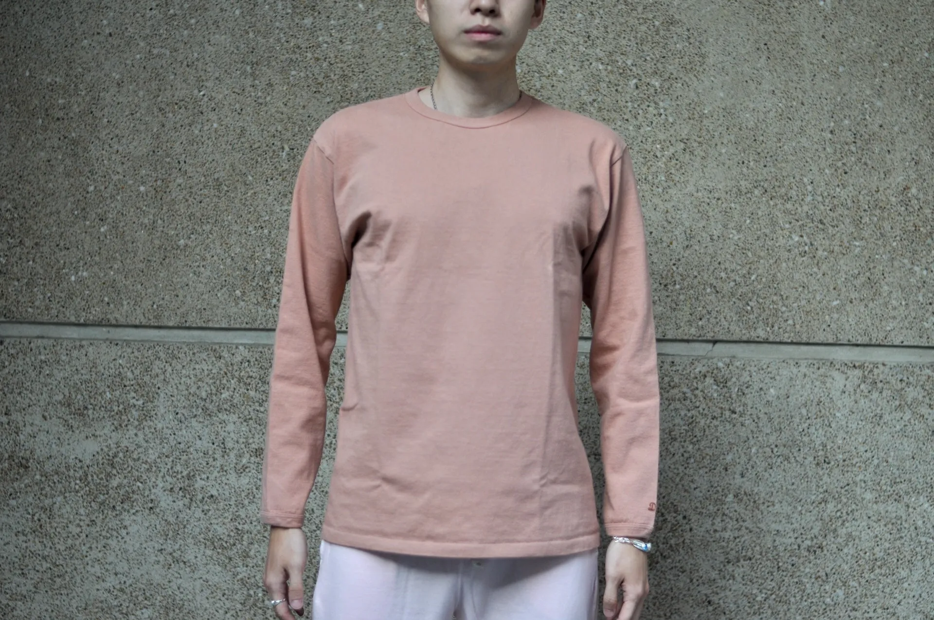 Dubble Works 9oz "Ultra-Heavy" Loopwheeled L/S Tee (Salmon Pink)