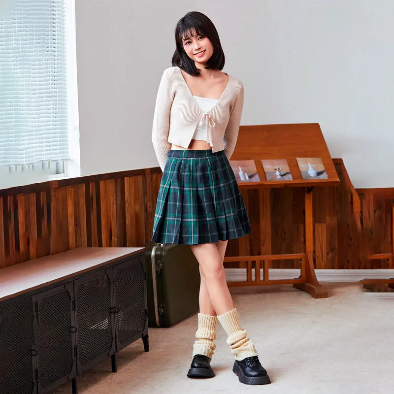 Easy Wear Tartan Pleated Skirt