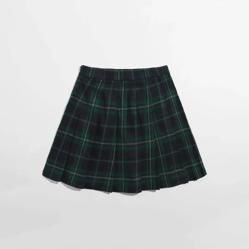 Easy Wear Tartan Pleated Skirt
