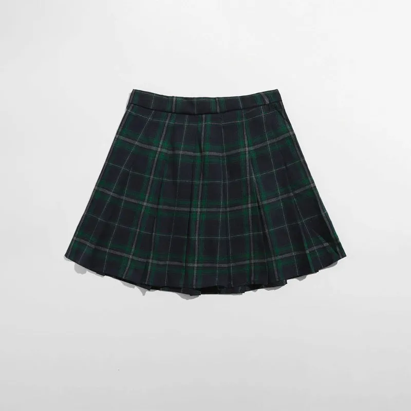 Easy Wear Tartan Pleated Skirt