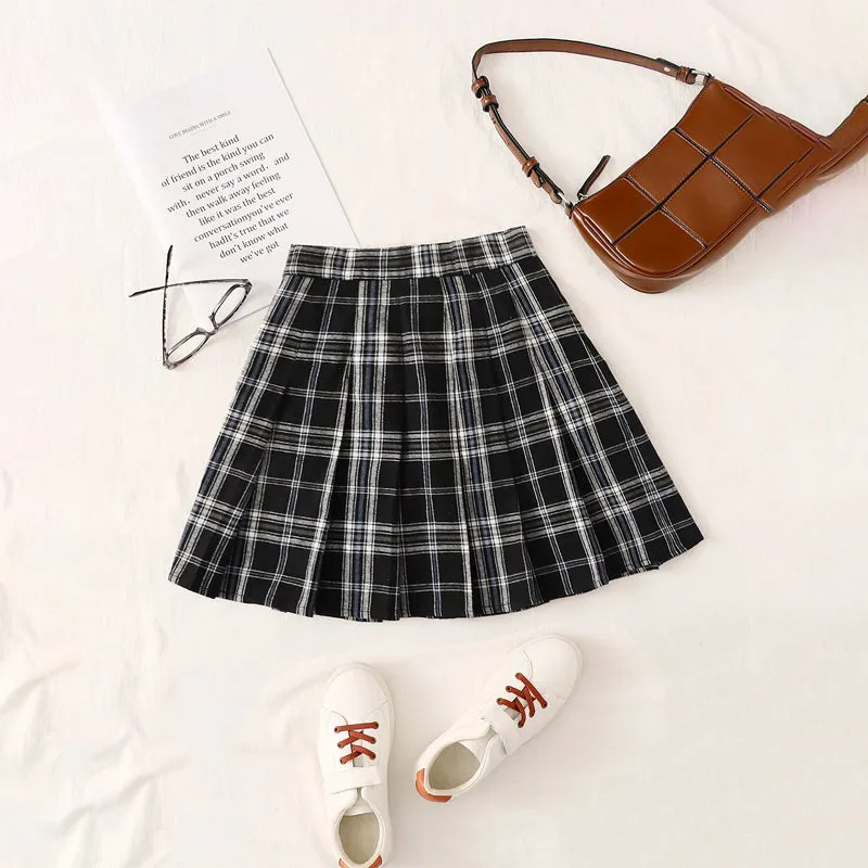 Easy Wear Tartan Pleated Skirt