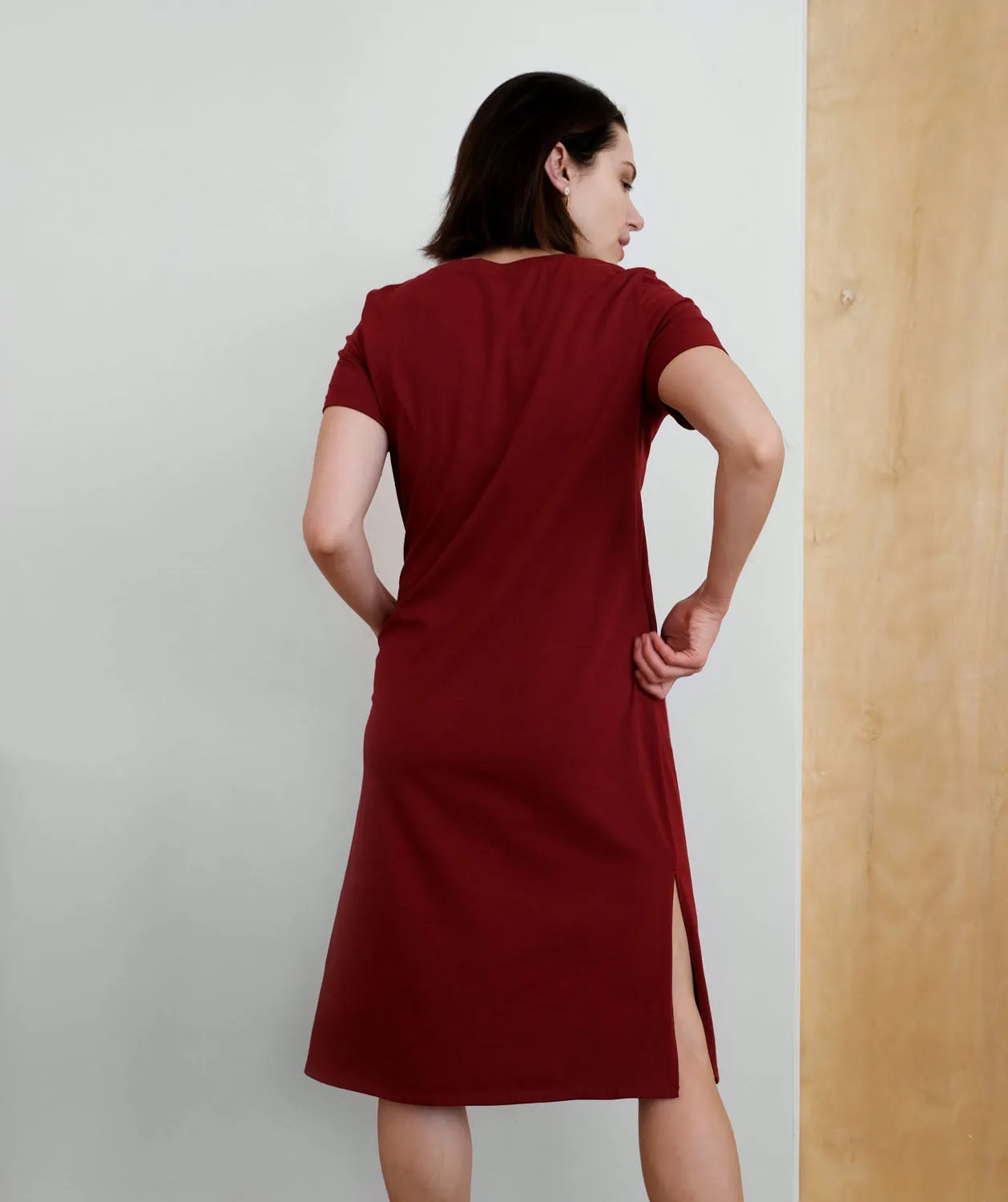 ERRAND dress in Scarlet Red
