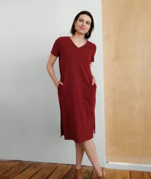 ERRAND dress in Scarlet Red
