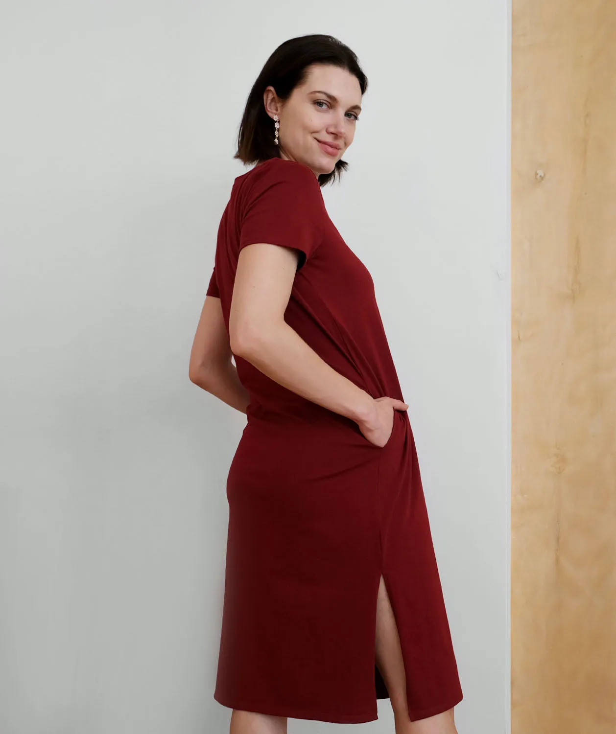 ERRAND dress in Scarlet Red