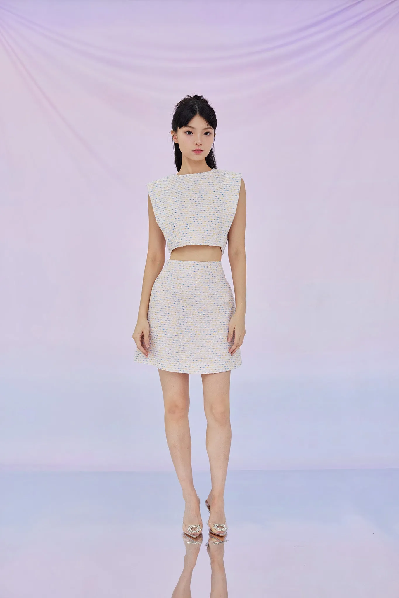 Gavriella Pink Tweed Top