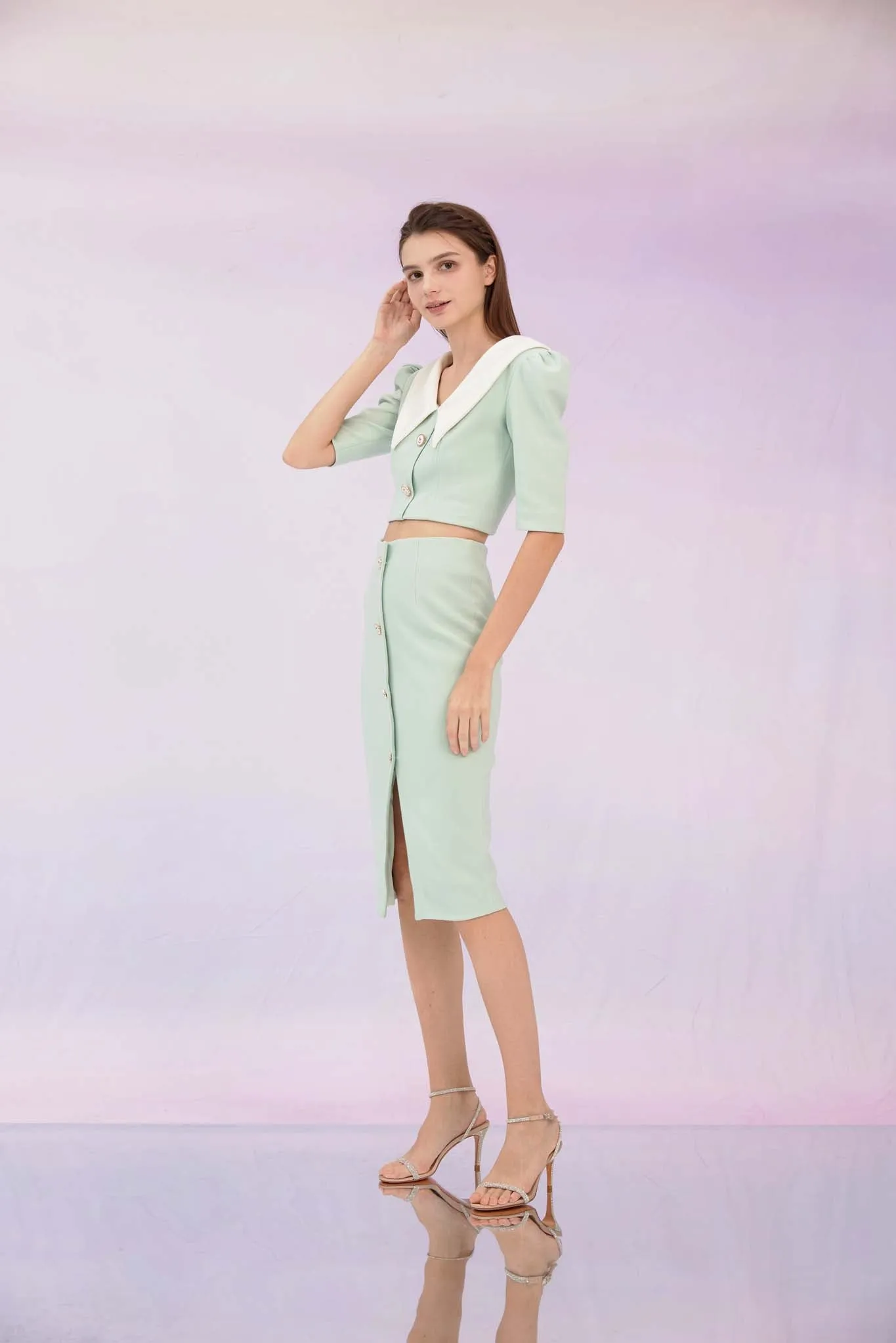 Gerilynn Mint Pencil Skirt