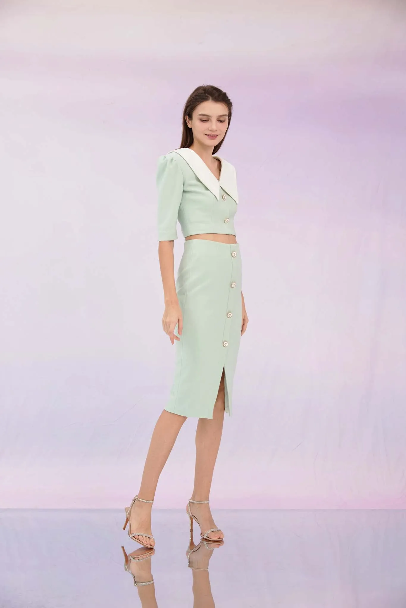 Gerilynn Mint Pencil Skirt