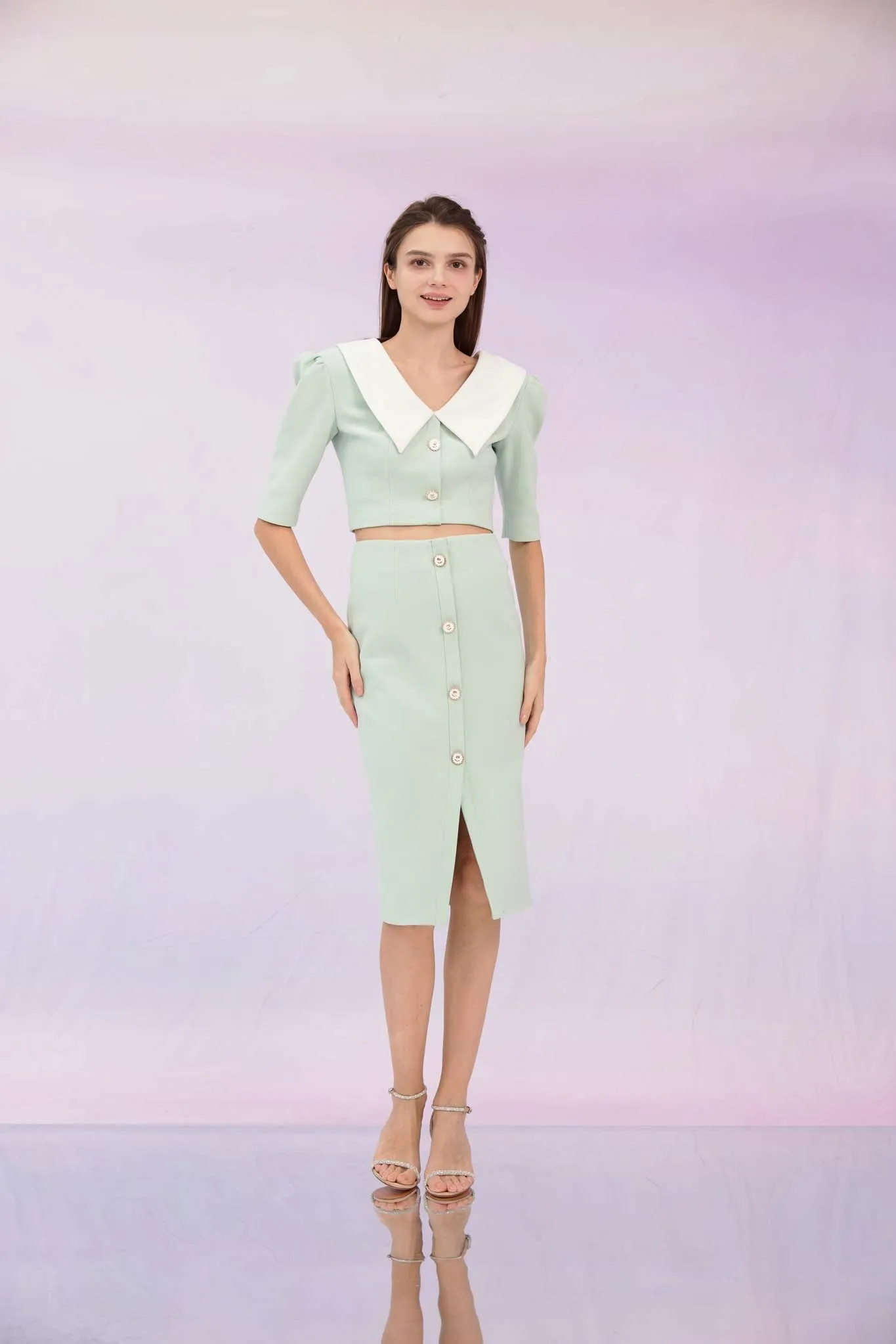Gerilynn Mint Pencil Skirt