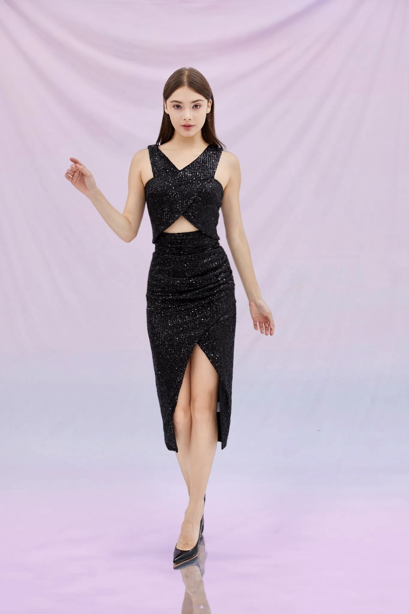 Gerrie Black Sequins Top