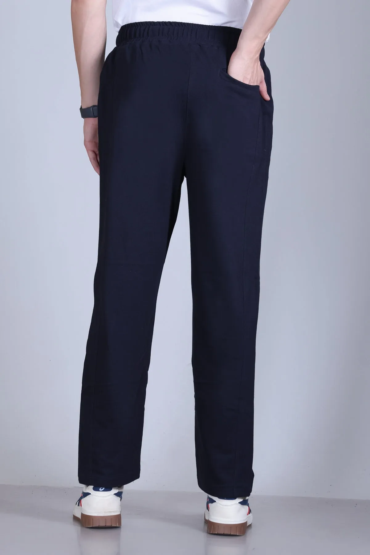 Jinxer Men Midrise wide leg Cotton Pajamas - Navy