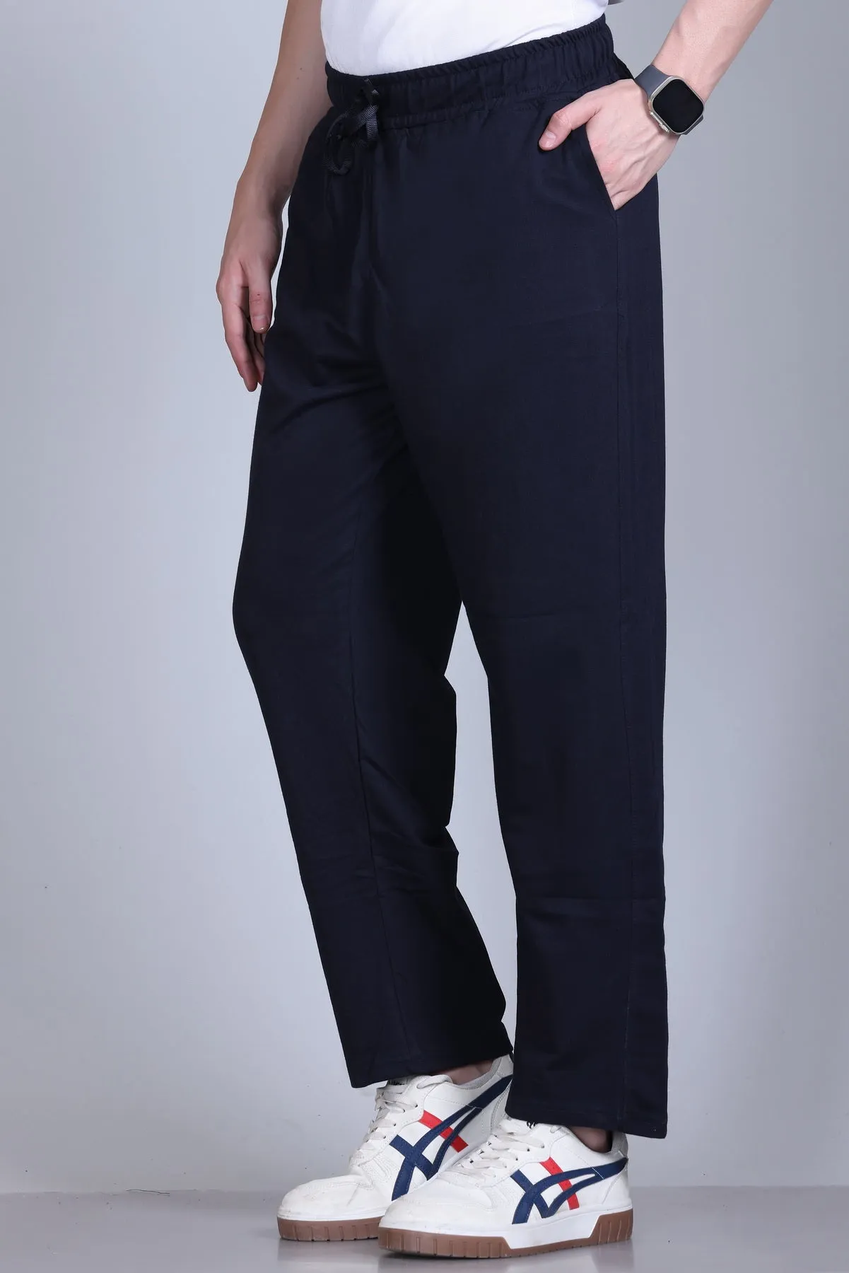 Jinxer Men Midrise wide leg Cotton Pajamas - Navy