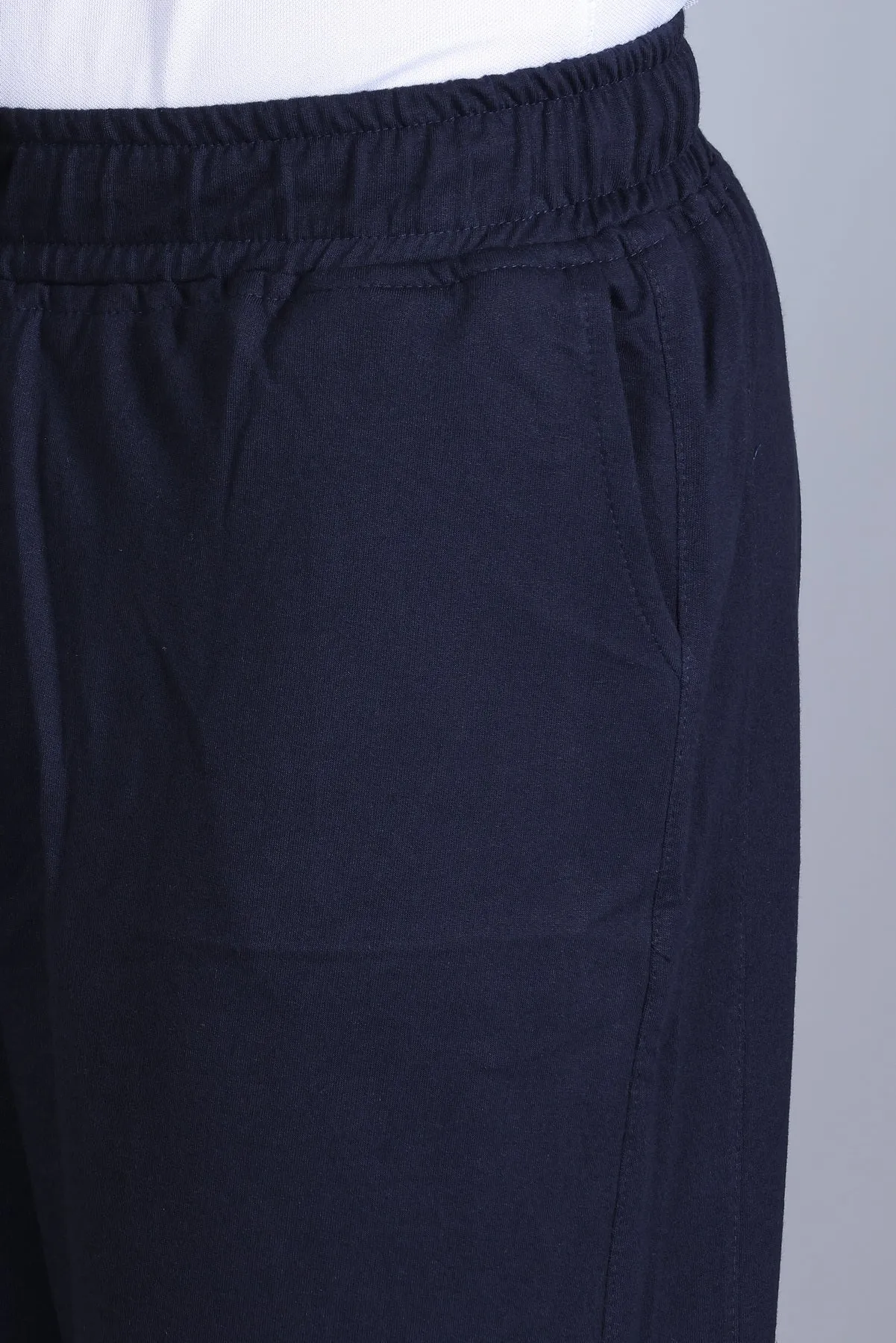 Jinxer Men Midrise wide leg Cotton Pajamas - Navy