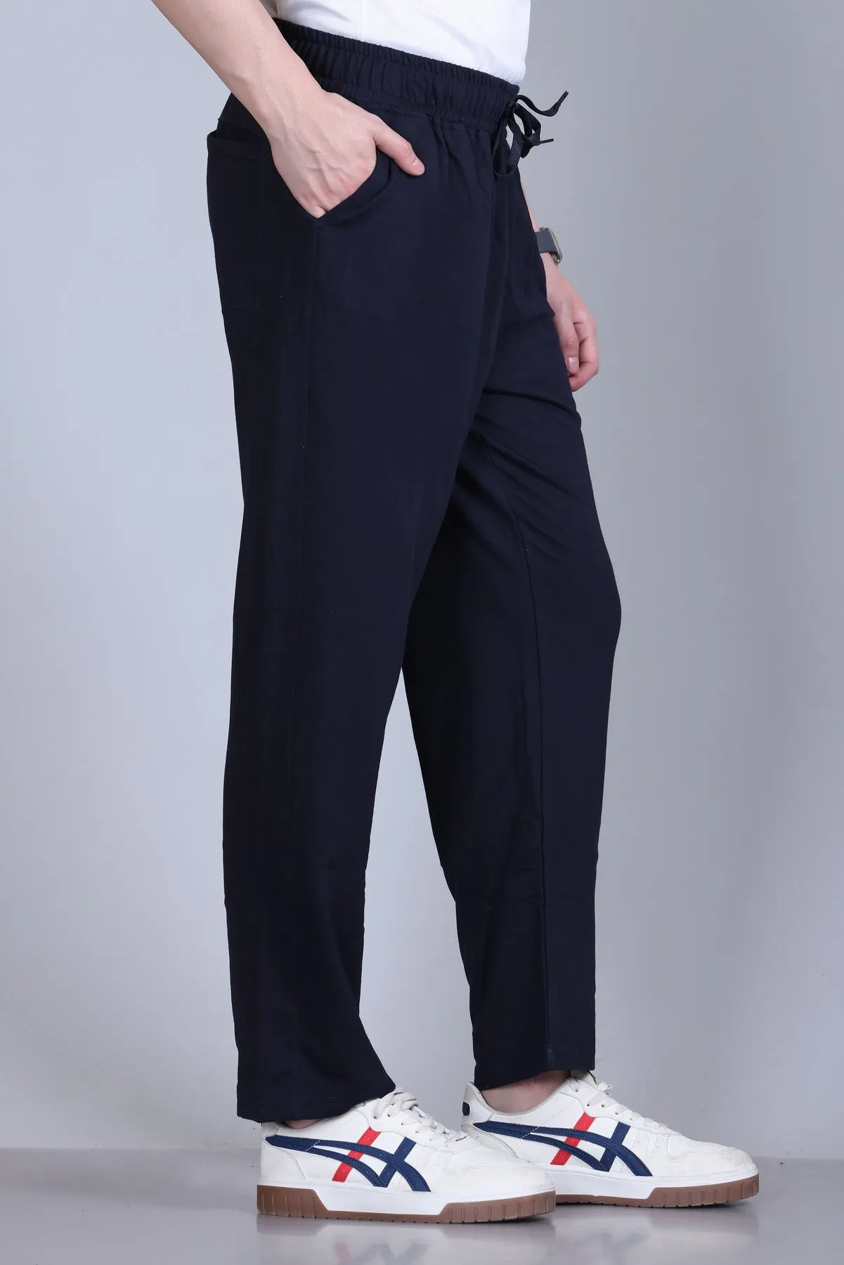 Jinxer Men Midrise wide leg Cotton Pajamas - Navy