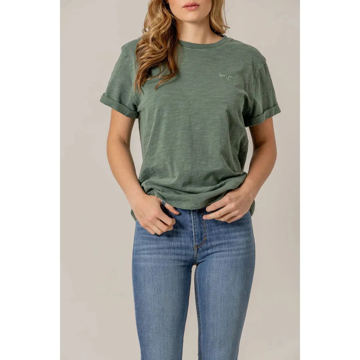 Kimes Women's Ashley Short Sleeve Tee Shirt-Blue