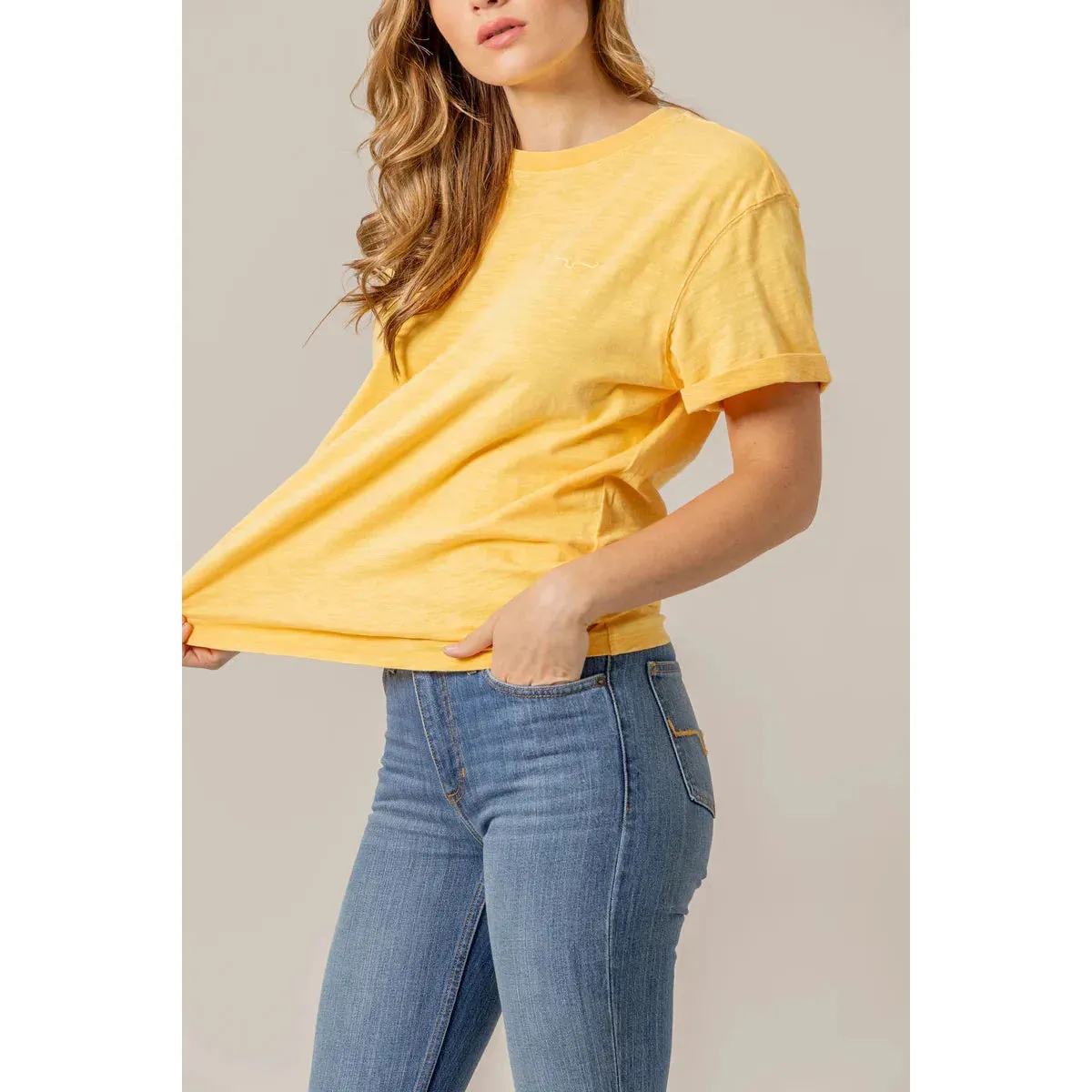 Kimes Women's Ashley Short Sleeve Tee Shirt-Blue