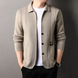 Knitted Cardigan Men's Sweater Coat