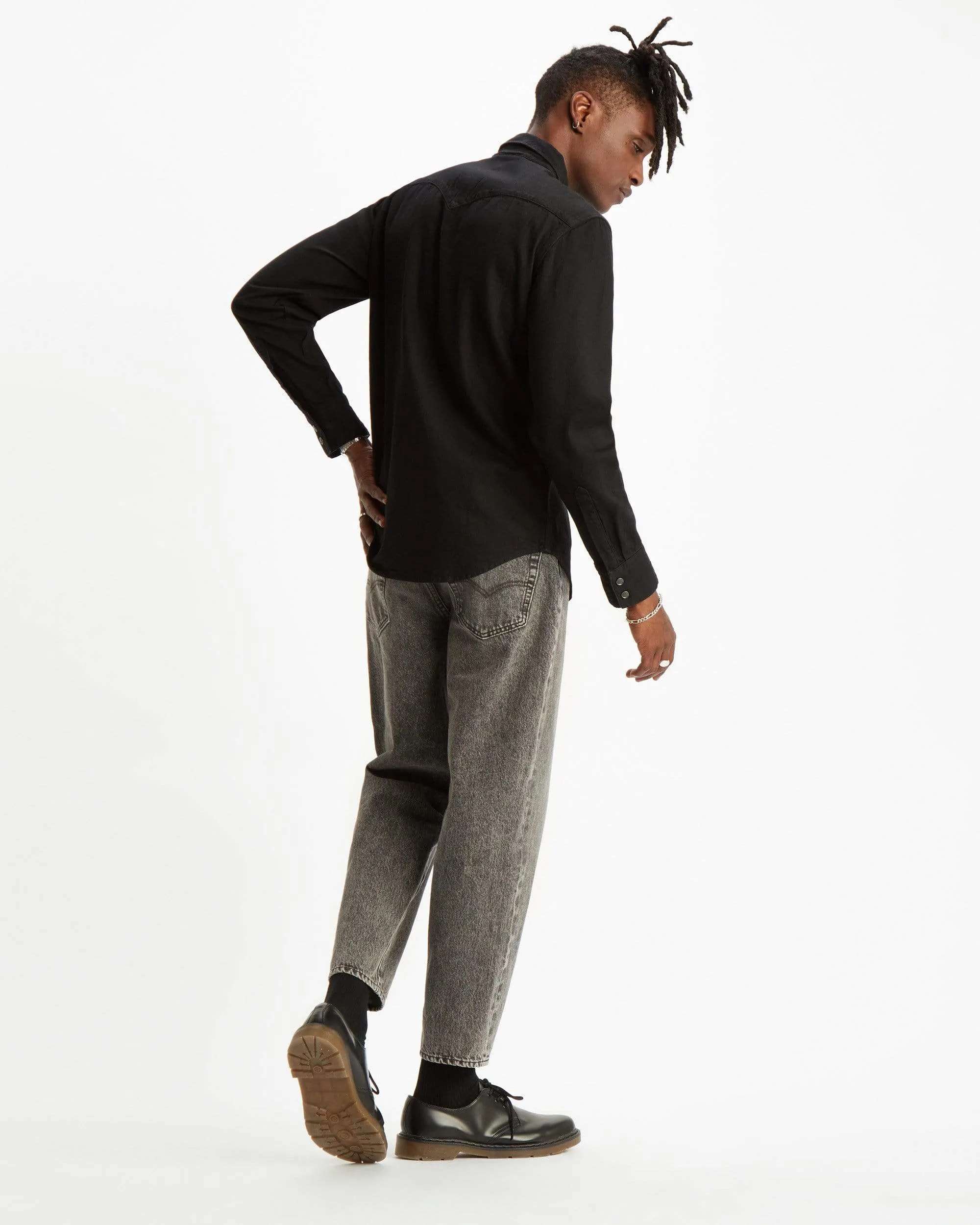 Levi's® Barstow Western Standard Shirt - Marble Black Denim Rinse