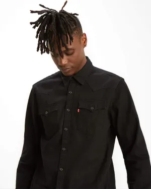 Levi's® Barstow Western Standard Shirt - Marble Black Denim Rinse