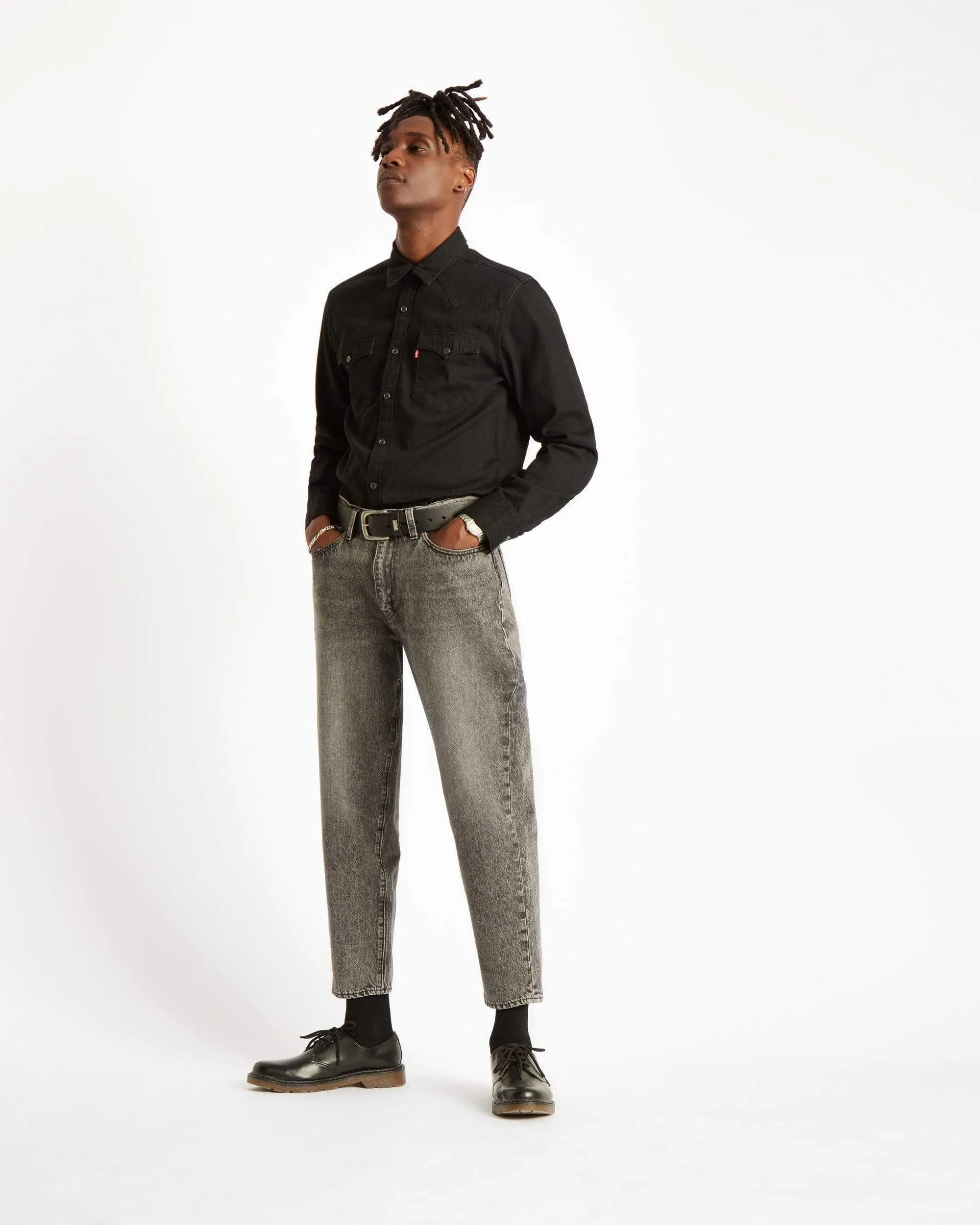 Levi's® Barstow Western Standard Shirt - Marble Black Denim Rinse