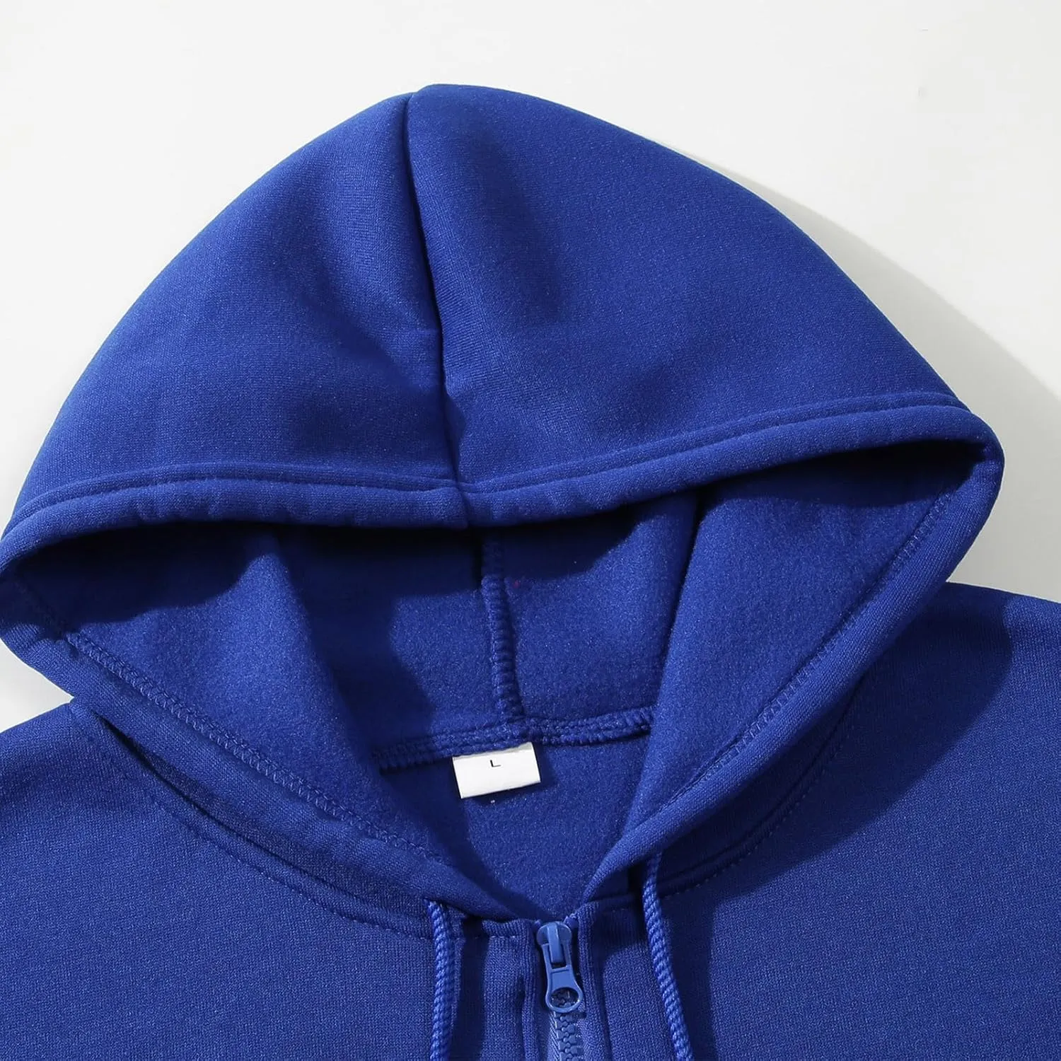 Men Fall Fashion Sweatshirts Long Sleeve Solid Color Hoodies Sweatshirt Full Zipper Drawstraing Jacket with Pockets