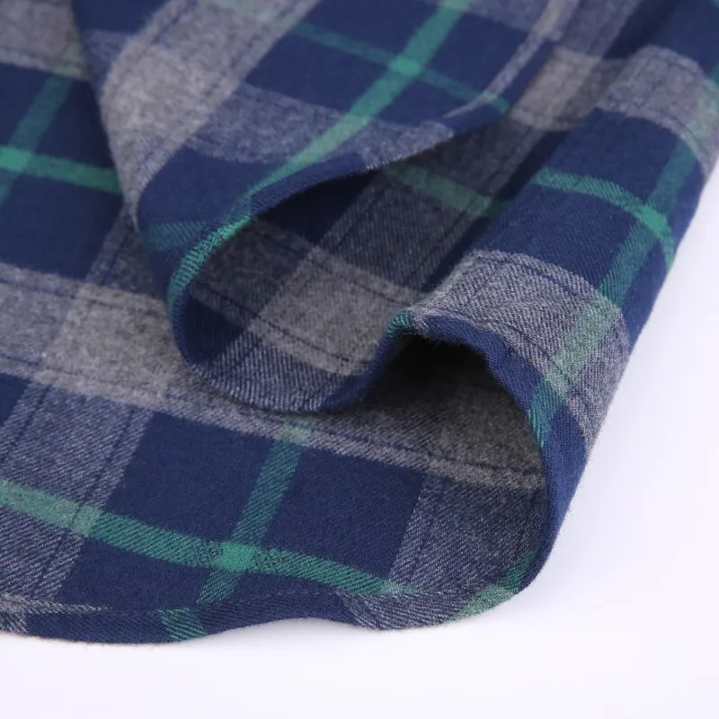 New Mens' Leisure Plaid Shirts 100% Cotton Soft  checked design Long
