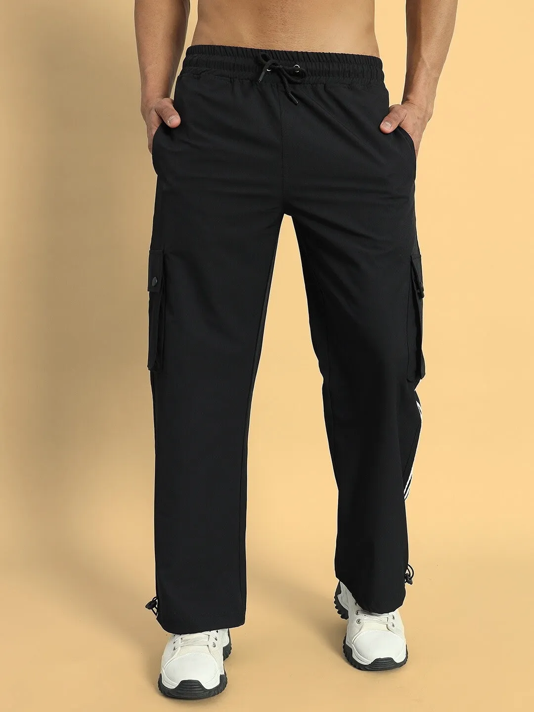 Nova Relaxed Fit Cargo Pants (Black)