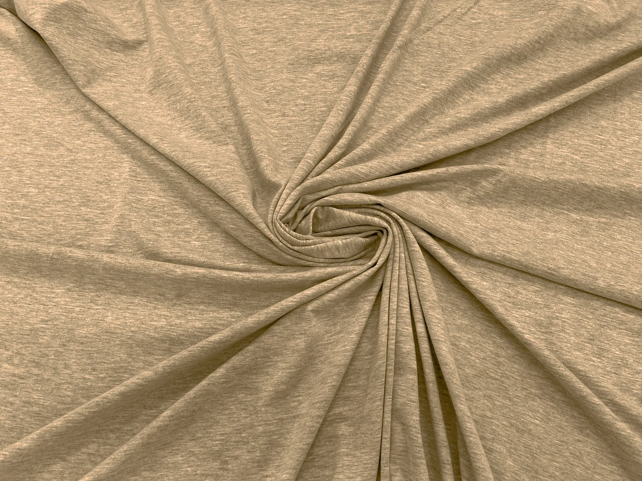 Oatmeal 58/60" Wide Cotton Jersey Spandex Knit Blend 95% Cotton 5 percent Spandex/Stretch Fabric/Costume