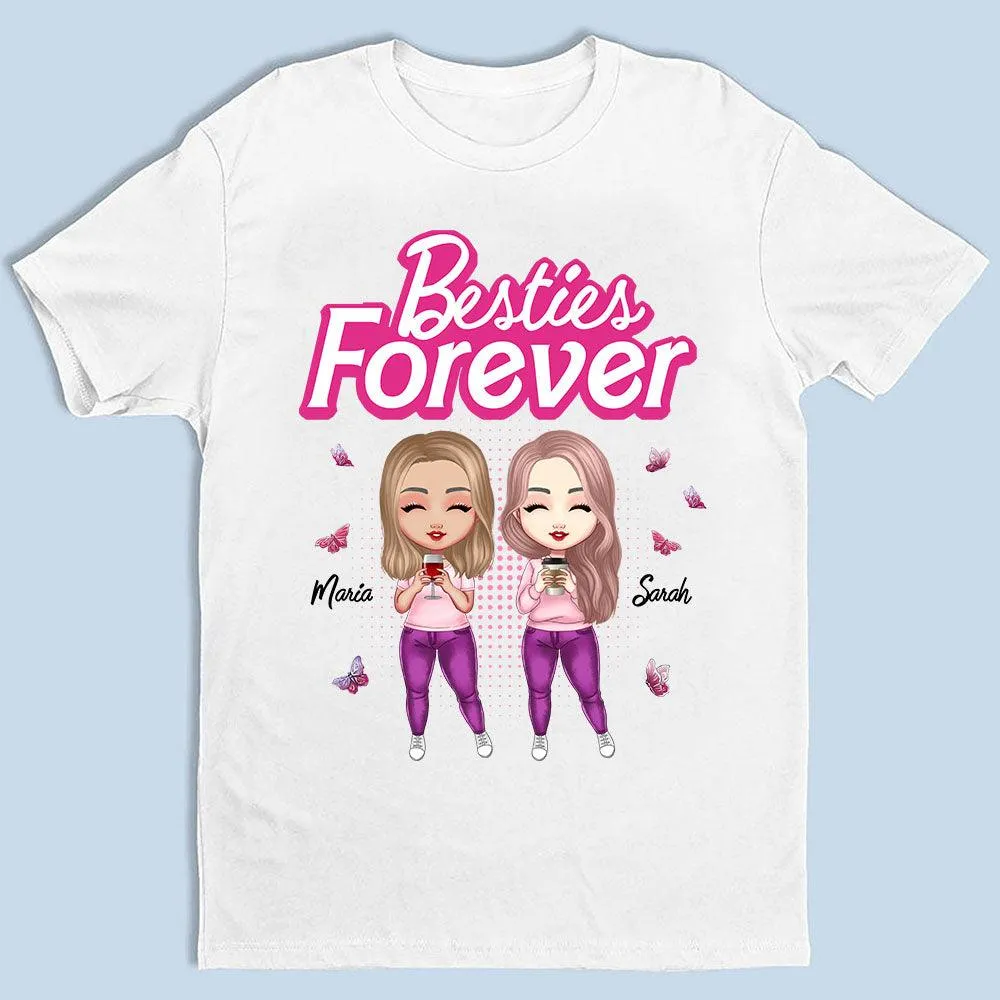 Personalized Besties Forever T Shirt, Funny Gift For Friends, Gift For Besties
