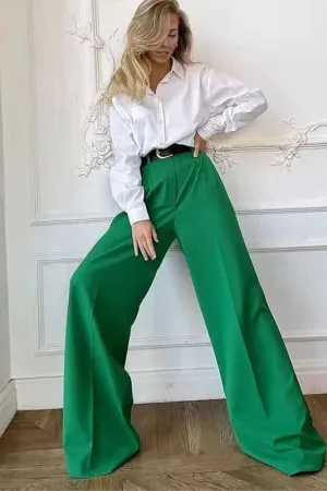 PZ278 High Waist Wide Leg Pants