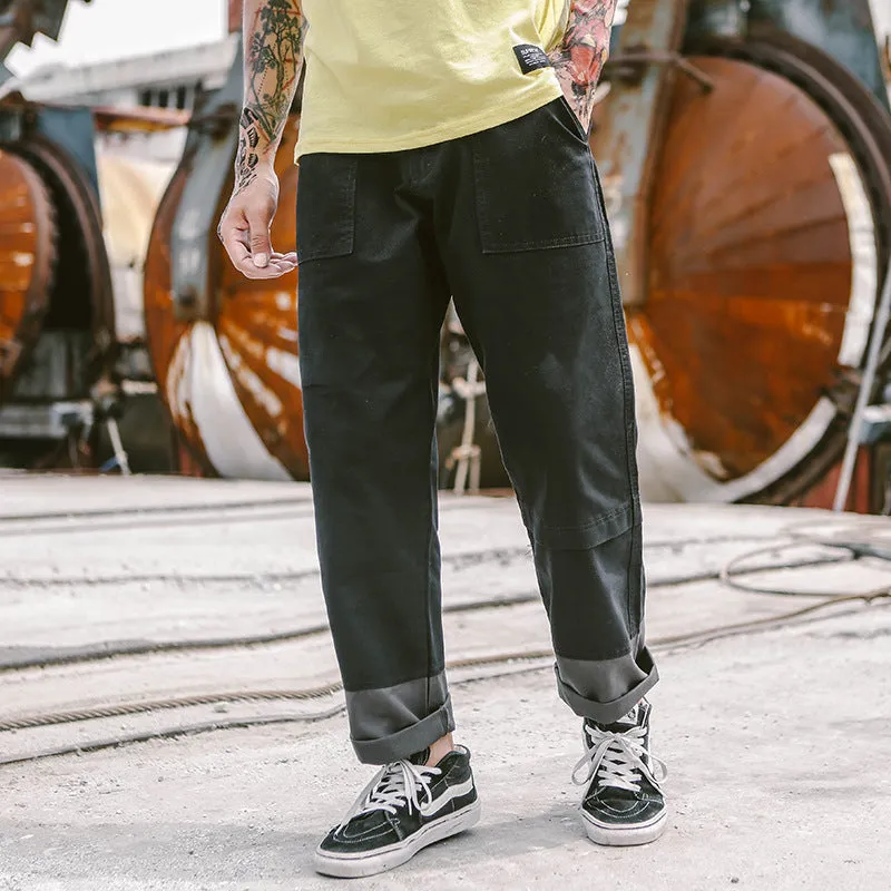 Retro Loose Straight-leg Pants