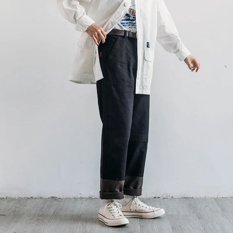 Retro Loose Straight-leg Pants