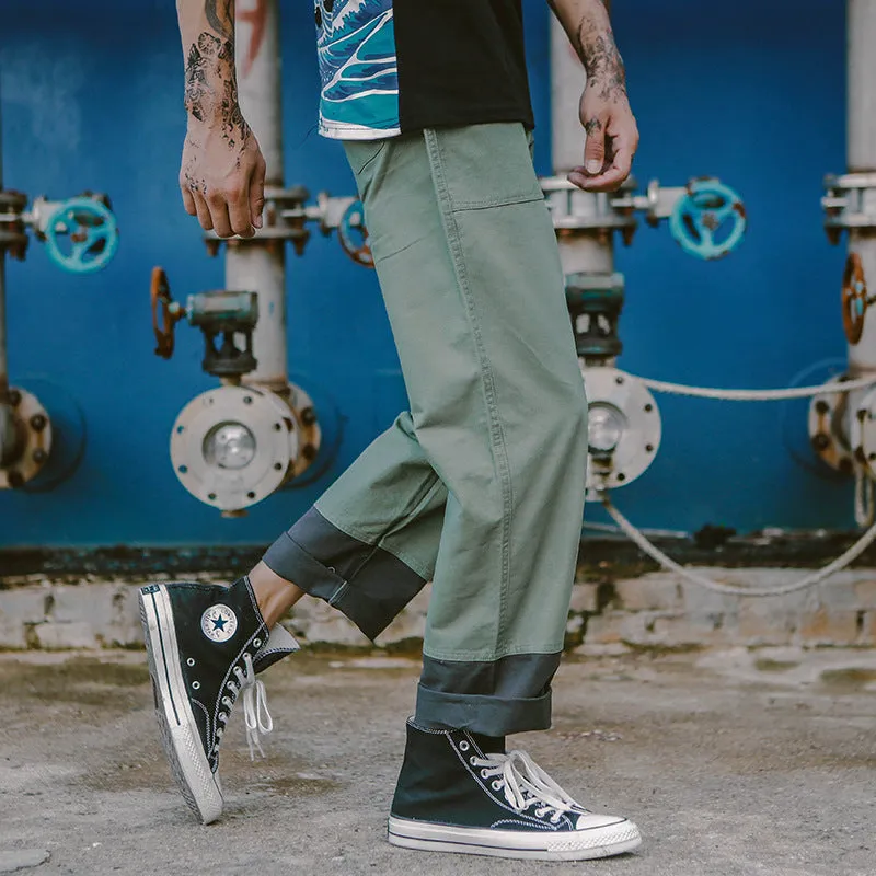 Retro Loose Straight-leg Pants