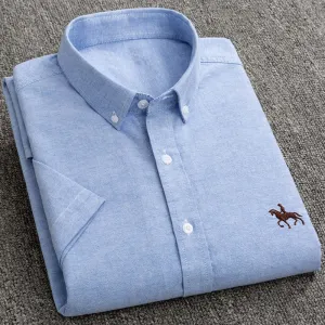 S to 6xl Short Sleeve 100% Cotton Oxford Soft Shirt