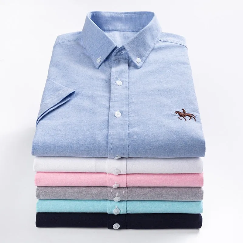 S to 6xl Short Sleeve 100% Cotton Oxford Soft Shirt