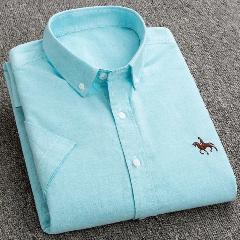 S to 6xl Short Sleeve 100% Cotton Oxford Soft Shirt